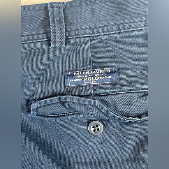 Polo Ralph Lauren Men's 38W Navy Fatigue Cargo Shorts Military Vintage Rare - Picture 6 of 9
